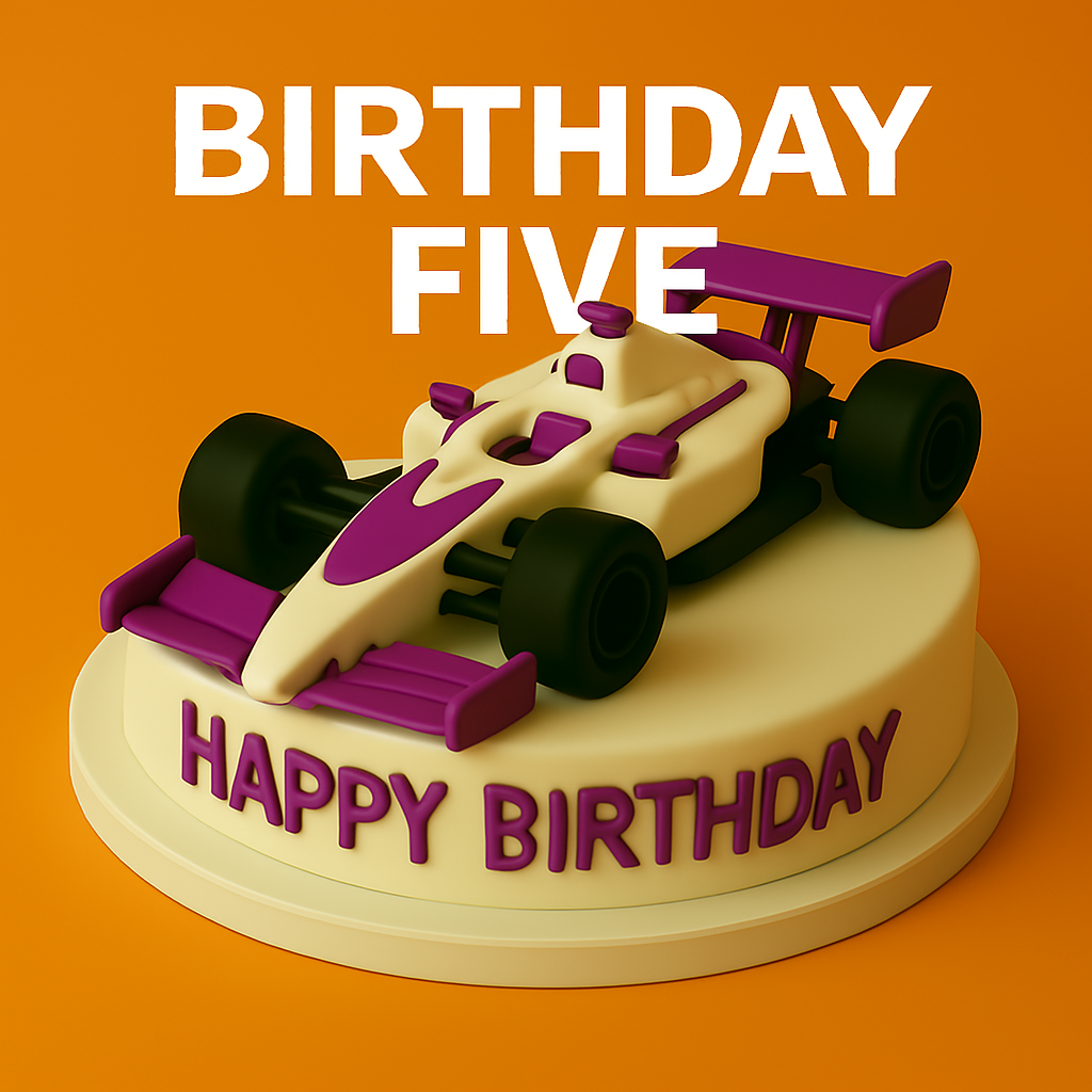 BIRTHDAY PACKAGE FOR 5 DRIVERS - 1 HOUR
